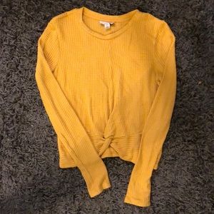 Topshop long sleeved waffle shirt